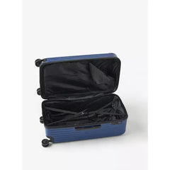 Max fashion Textured Hardcase Trolley Bag with Wheels and Retractable Handle blue