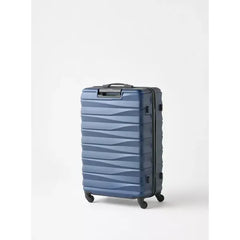 Max fashion Textured Hardcase Trolley Bag with Retractable Handle blue