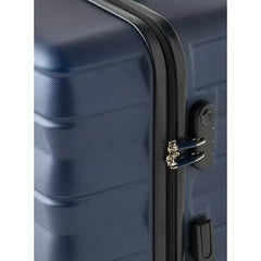 Max fashion Textured Hardcase Trolley Bag with Retractable Handle blue