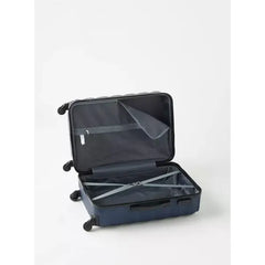 Max fashion Textured Hardcase Trolley Bag with Retractable Handle blue