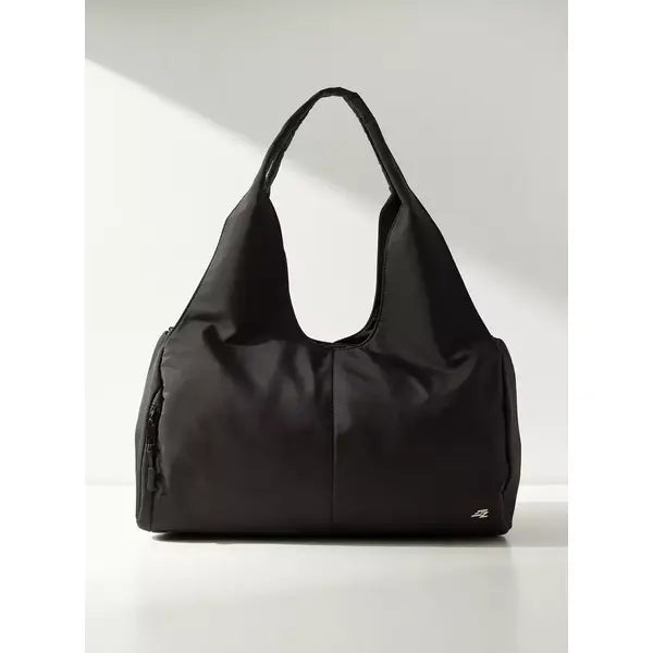 MAX FASHION Plain Hobo Bag with Zip Closure-Black