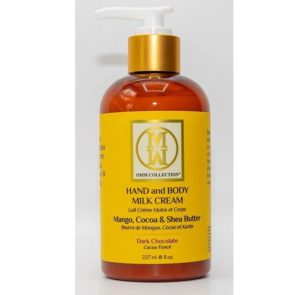 OMM Collection Hand & Body Milk Cream - Dark Chocolate 8oz