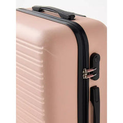 Max fashion Textured Hardcase Trolley Bag with Wheels and Retractable Handle pink