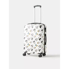 Max fashion All-Over Mickey Mouse and Friends Print Hardcase Trolley Bag with Retractable Handle white