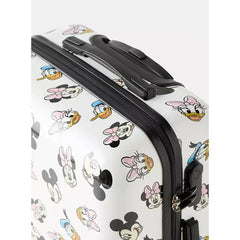Max fashion All-Over Mickey Mouse and Friends Print Hardcase Trolley Bag with Retractable Handle white