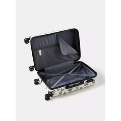 Max fashion All-Over Mickey Mouse and Friends Print Hardcase Trolley Bag with Retractable Handle white
