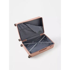 Max fashion Textured Hardcase Trolley Bag with Retractable Handle pink