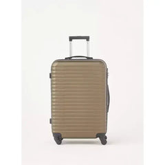 Max fashion Textured Hardcase Trolley Bag with Retractable Handle brown