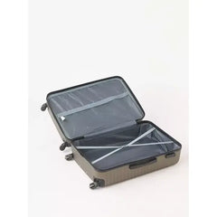 Max fashion Textured Hardcase Trolley Bag with Retractable Handle brown