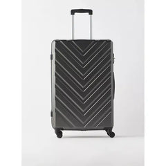 Max fashion Textured Hardcase Trolley Bag with Wheels and Retractable Handle black