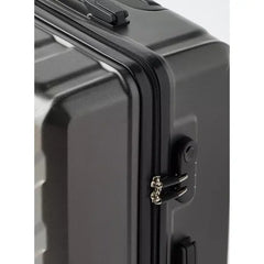 Max fashion Textured Hardcase Trolley Bag with Wheels and Retractable Handle black
