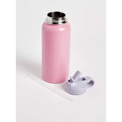Plain Stainless Steel Sipper Water Bottle - 1 L Pink