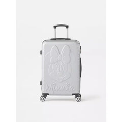 Max fashion Minnie Mouse Embossed Hardcase Trolley Bag with Retractable Handle silver