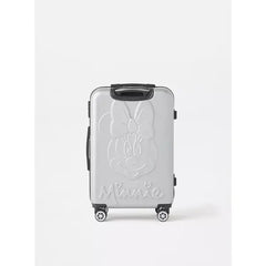 Max fashion Minnie Mouse Embossed Hardcase Trolley Bag with Retractable Handle silver