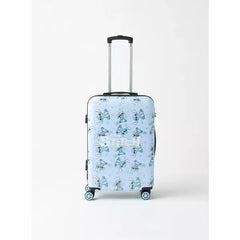 max fashion All-Over Stitch Print Hardcase Trolley Bag with Retractable Handle blue