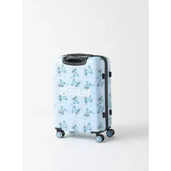 max fashion All-Over Stitch Print Hardcase Trolley Bag with Retractable Handle blue