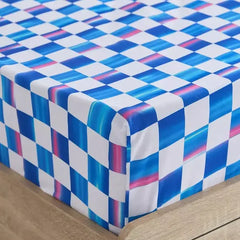 Max fashion Gaming Racer Twin Microfibre Fitted Sheet - 120x200+25 cm blue