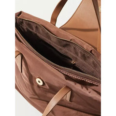 MAX FASHION Solid Travel Bag with Detachable Strap and Zip Closure-Brown