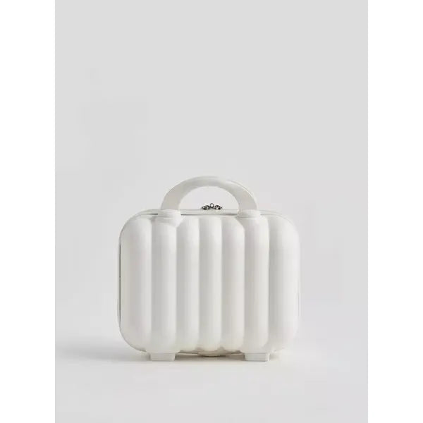 Max fashion Textured Hardcase Cabin Case with Double Handle and Zip Closure