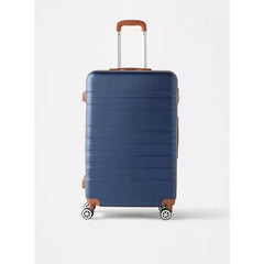 Max fashion Textured 4-Wheel Hardcase Trolley Bag with Retractable Handle blue