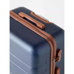 Max fashion Textured 4-Wheel Hardcase Trolley Bag with Retractable Handle blue