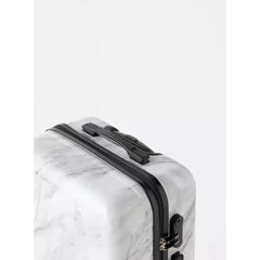 Max fashion Marble Print 4-Wheel Hardcase Trolley Bag with Retractable Handle gray