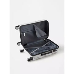 Max fashion Marble Print 4-Wheel Hardcase Trolley Bag with Retractable Handle gray