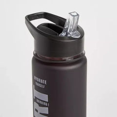 Typographic Print Water Bottle - 700 ml black