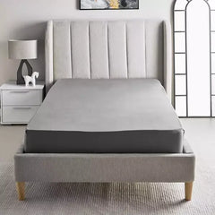 Max fashion Essential Cotton Twin Fitted Sheet - 120x200+36 cm gray