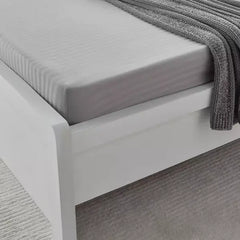 Max fashion Hamilton Stripe Satin Cotton Single Fitted Sheet - 90x200+36 cm gray