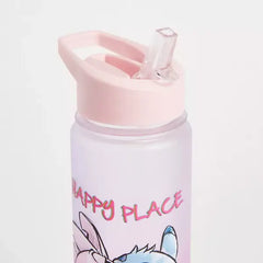 Stitch Print Sipper Water Bottle pink