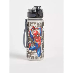 Spider-Man Print Water Bottle gray