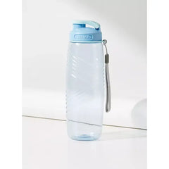 Textured Water Bottle with Spout Lid and Wristlet Strap - 700 ml blue