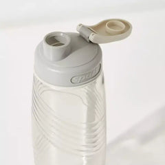 Textured Water Bottle with Spout Lid and Wristlet Strap - 700 ml gray