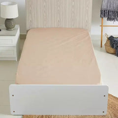 Max fashion Ballina Solid Cotton Twin Fitted Sheet - 120x200+33 cm