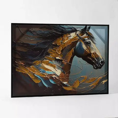 Max fashion Ersel Running Horse Canvas with Hand Painting - 50x70x2.5 cm