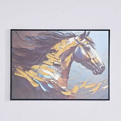 Max fashion Ersel Running Horse Canvas with Hand Painting - 50x70x2.5 cm