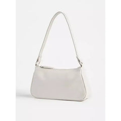 MAX FASHION Solid Shoulder Bag with Zip Closure-cream