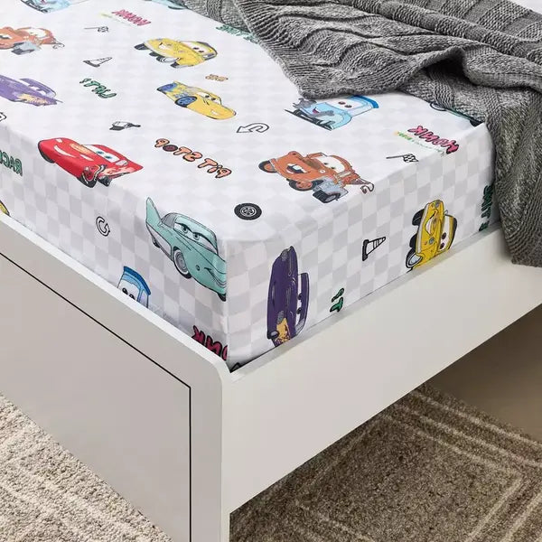 Max fashion Cars Ready for Road Single Fitted Sheet - 90x200+25 cm multicolor