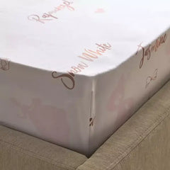 Max fashion Princess Names Twin Fitted Sheet - 120x200+25 cm pink