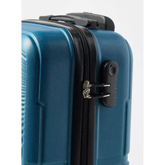 Max fashion Textured Hardcase Trolley Bag with Retractable Handle blue