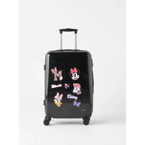 Max fashion Minnie Mouse and Daisy Duck Print Hardcase Trolley Bag with Retractable Handle black