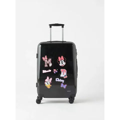 Max fashion Minnie Mouse and Daisy Duck Print Hardcase Trolley Bag with Retractable Handle black