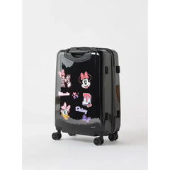 Max fashion Minnie Mouse and Daisy Duck Print Hardcase Trolley Bag with Retractable Handle black