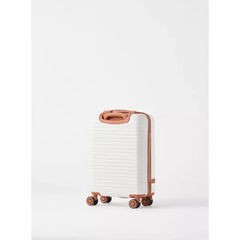 Max fashion Textured Hardcase Trolley Bag with Retractable Handle cream