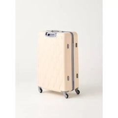 Max fashion Textured 4-Wheel Hardcase Trolley Bag with Retractable Handle cream