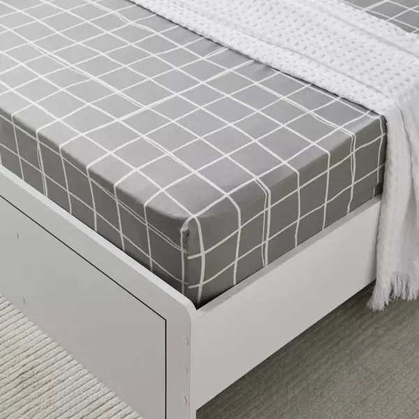 Max fashion Matrix Acron Single Fitted Sheet - 90x200+20 cm gray