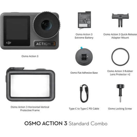 DJI Osmo Action 3 Standard Combo, Outdoor Action Camera with 4K (AC002)