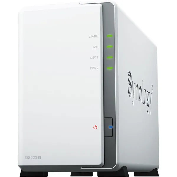 Synology DiskStation DS223j 2-Bay NAS Enclosure - Diskless Network Attached Storage Server for Home File Sharing & Backup
