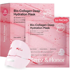 TEREZ & HONOR Korean Collagen Mask & Eye Patch Collection – Hydrogel Face Masks for Deep Hydration, Firming, Glow, Elasticity & Under-Eye Care